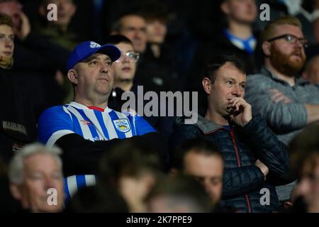 Huddersfield Town fans watch on anxiously during the Sky Bet Championship match Huddersfield Town vs Preston North End at John Smith's Stadium, Huddersfield, United Kingdom, 18th October 2022  (Photo by Steve Flynn/News Images) Stock Photo