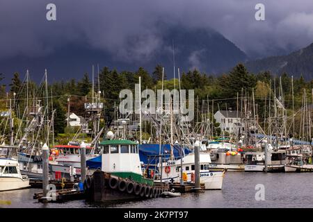 Crescent Harbor in Sitka, Alaska, USA Stock Photo