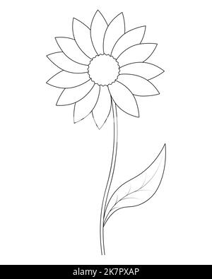 Flower with Smiley Face. Coloring Book Stock Vector - Illustration of  white, playing: 116415050