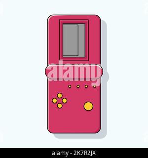 Image of red tetris. Vector illustration Stock Vector