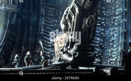 Space Jockey Scene Film: Alien (USA/UK 1979)   Director: Ridley Scott 25 May 1979   **WARNING** This Photograph is for editorial use only and is the copyright of 20TH CENTURY FOX and/or the Photographer assigned by the Film or Production Company and can only be reproduced by publications in conjunction with the promotion of the above Film. A Mandatory Credit To 20TH CENTURY FOX is required. The Photographer should also be credited when known. No commercial use can be granted without written authority from the Film Company. Stock Photo