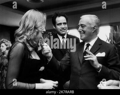 DOMINIQUE SANDA & VITTORIO DE SICA ACTRESS & ACTOR (1971 Stock Photo