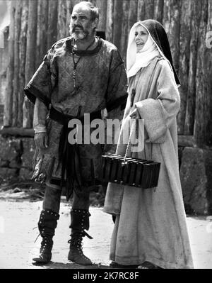 Sean Connery & Audrey Hepburn Film: Robin And Marian (USA 1976) Characters: Robin Hood, Lady Marian  Director: Richard Lester 11 March 1976   **WARNING** This Photograph is for editorial use only and is the copyright of COLUMBIA PICTURES and/or the Photographer assigned by the Film or Production Company and can only be reproduced by publications in conjunction with the promotion of the above Film. A Mandatory Credit To COLUMBIA PICTURES is required. The Photographer should also be credited when known. No commercial use can be granted without written authority from the Film Company. Stock Photo