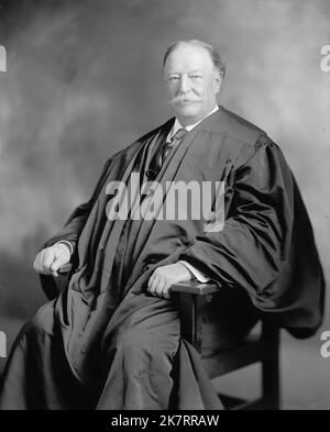 A portrait of William Howard Taft, the 27th President of the USA, as the Chief Justice of the Supreme Court Stock Photo