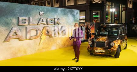 London, UK. 18th Oct, 2022. Dwayne Johnson attends the UK Premiere of 'Black Adam' at Cineworld Leicester Square in London. (Photo by Gary Mitchell/SOPA Images/Sipa USA) Credit: Sipa USA/Alamy Live News Stock Photo