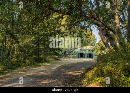 The Battery Samuel Walker at Fort Worden Historical State Park in Port Townsend, Jefferson County, Washington State, USA. Stock Photo