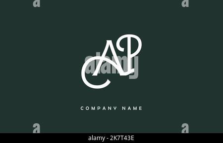 AP, PA  Abstract Letters Logo Monogram Stock Vector