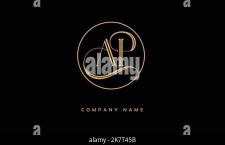 AP, PA  Abstract Letters Logo Monogram Stock Vector