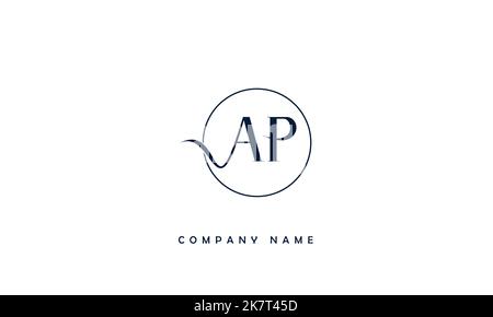 AP, PA  Abstract Letters Logo Monogram Stock Vector