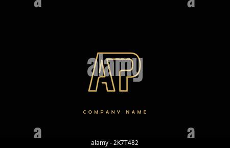 AP, PA  Abstract Letters Logo Monogram Stock Vector