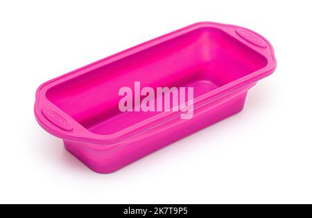 Rectangular silicone cookie baking dish isolated on a white background Stock Photo
