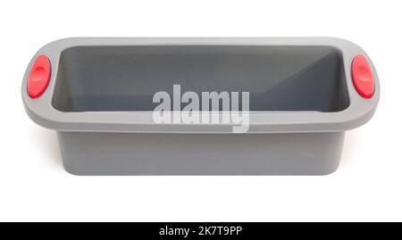Rectangular silicone cookie baking dish isolated on a white background Stock Photo