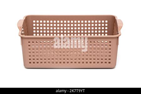 plastic baskets isolated on white background Stock Photo