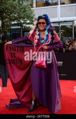 Mexico City, Mexico. 18th Oct, 2022. Manuna attends the 4th Metropolitan Theater Awards (Los Metro) red carpet at the Centro Cultural del Bosque. on October 18, 2022 in Mexico City, Mexico. (Credit Image: © Carlos Tischler/eyepix via ZUMA Press Wire) Stock Photo