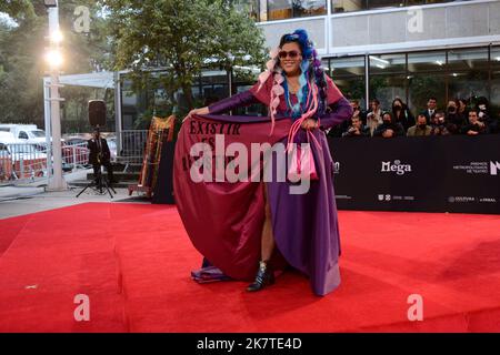 Mexico City, Mexico. 18th Oct, 2022. Manuna attends the 4th Metropolitan Theater Awards (Los Metro) red carpet at the Centro Cultural del Bosque. on October 18, 2022 in Mexico City, Mexico. (Credit Image: © Carlos Tischler/eyepix via ZUMA Press Wire) Stock Photo