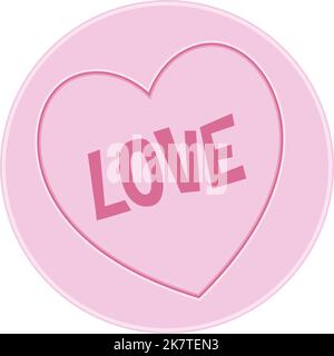 Loveheart Sweet Candy - Love Message vector Illustration Stock Vector