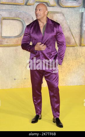 Oct 18, 2022 - London, England, UK - Dwayne Johnson attending Black Adam UK film premiere, Cineworld Empire, Leicester Square Stock Photo