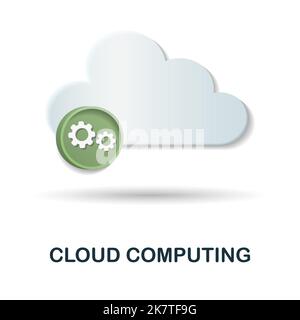 Cloud Computing icon. 3d illustration from digitalization collection. Creative Cloud Computing 3d icon for web design, templates, infographics and Stock Vector