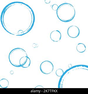 A set of colorful and colorful soap bubbles to create a design. Isolated, transparent, realistic soap bubbles on a transparent background. Stock Vector