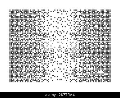 Dissolved filled square dotted vector icon with disintegration effect. Vector rectangle elements are grouped. Isolated on white background. Stock Vector