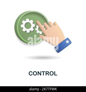 Control icon. 3d illustration from digitalization collection. Creative Control 3d icon for web design, templates, infographics and more Stock Vector