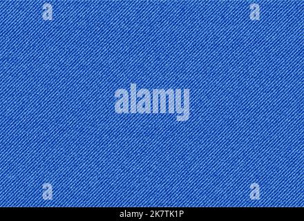 Light blue jeans denim texture pattern background. Apparel fabric pattern. Jeans surface wallpaper or background, casual clothing fabric texture vector backdrop, cotton textile realistic pattern Stock Vector