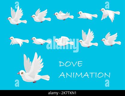 Bird animation vector frames. Animation bird, animal fly animation, cartoon  animation sequence illustration Stock Vector Image & Art - Alamy