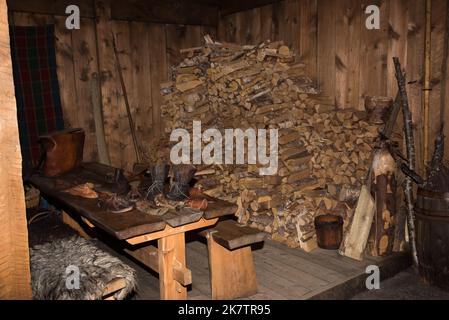 Viking Chieftain S Longhouse In Borg On Vestv G Ya Island On Lofoten Archipelago In Norway Stock