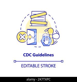 CDC guidelines concept icon Stock Vector