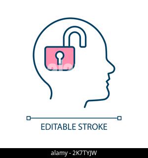 Open mind RGB color icon Stock Vector