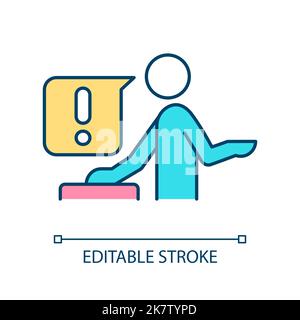 Public speaking RGB color icon Stock Vector