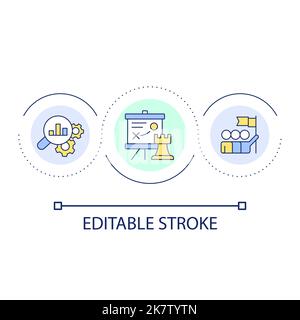 Business strategy loop concept icon Stock Vector