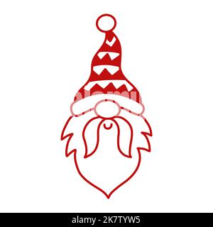 Vector Garden Gnome Character silhouette Stock Vector