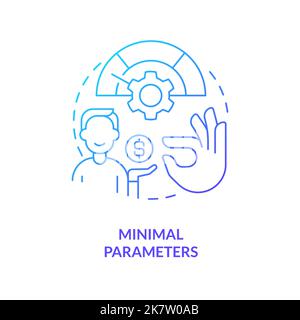 Minimal parameters concept blue gradient icon Stock Vector