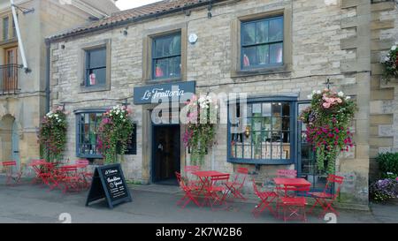 La Trattoria, situated in the town square, Helmsley, North Yorkshire, UK - John Gollop Stock Photo