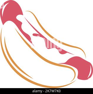 Hot dog icon logo design illustration vector Stock Vector