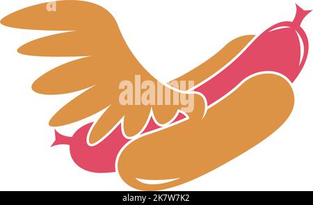 Hot dog icon logo design illustration vector Stock Vector