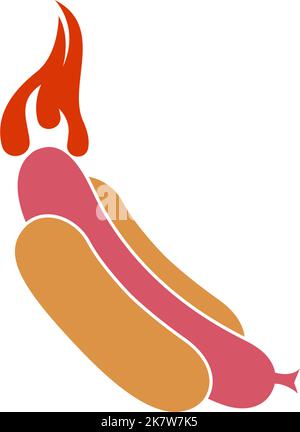 Hot dog icon logo design illustration vector Stock Vector