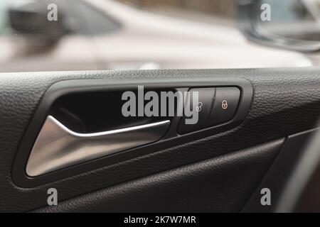 A car lock button and status light Stock Photo