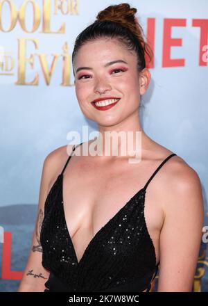 WESTWOOD, LOS ANGELES, CALIFORNIA, USA - OCTOBER 18: Piper Curda arrives at the World Premiere Of Netflix's 'The School For Good And Evil' held at Regency Village Theatre on October 18, 2022 in Westwood, Los Angeles, California, United States. (Photo by Xavier Collin/Image Press Agency) Stock Photo