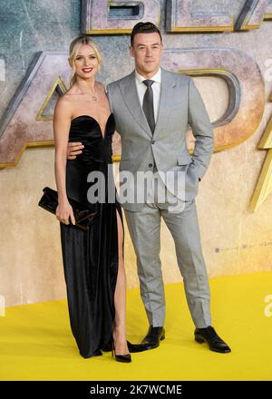 London, UK. 18th Oct, 2022. Nadiya Bychkova and Kai Widdrington attend the UK Premiere of 'Black Adam' at Cineworld Leicester Square on October 18, 2022 in London. Adebayo Akinfenwa attends the UK Premiere of 'Black Adam' at Cineworld Leicester Square in London. (Photo by Gary Mitchell/SOPA Images/Sipa USA) Credit: Sipa USA/Alamy Live News Stock Photo