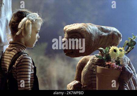 E.T. The Extra-Terrestrial 1982.  Drew Barrymore Stock Photo