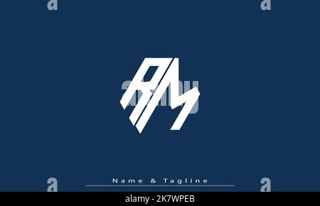 Alphabet letters Initials Monogram logo RM , MR Stock Vector