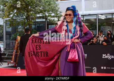 Mexico. 18th Oct, 2022. October 18, 2022, Mexico City, Mexico: Manuna attends the 4th Metropolitan Theater Awards (Los Metro) red carpet at the Centro Cultural del Bosque. on October 18, 2022 in Mexico City, Mexico. (Photo by Carlos Tischler/ Eyepix Group) (Photo by Eyepix/Sipa USA) Credit: Sipa USA/Alamy Live News Stock Photo