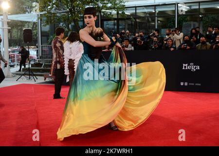 Mexico. 18th Oct, 2022. October 18, 2022, Mexico City, Mexico:Maria Elisa Gallegos attends the 4th Metropolitan Theater Awards (Los Metro) red carpet at the Centro Cultural del Bosque. on October 18, 2022 in Mexico City, Mexico. (Photo by Carlos Tischler/ Eyepix Group) (Photo by Eyepix/Sipa USA) Credit: Sipa USA/Alamy Live News Stock Photo