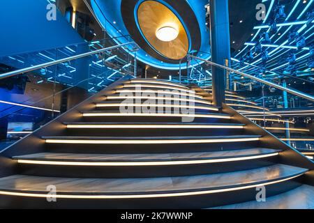 Marseille, France October 02, 2022: The theater inside the Costa Smeralda cruise ship. Stock Photo