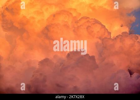 Close-up of sunset cumulonimbus cloudscape Stock Photo