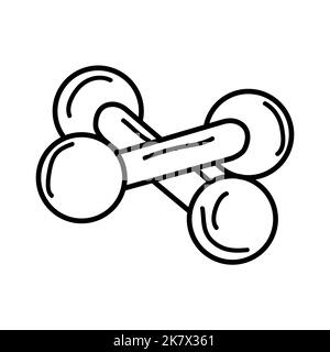 Weight in hand drawn doodle style. Vector illustration isolated on white. Stock Vector