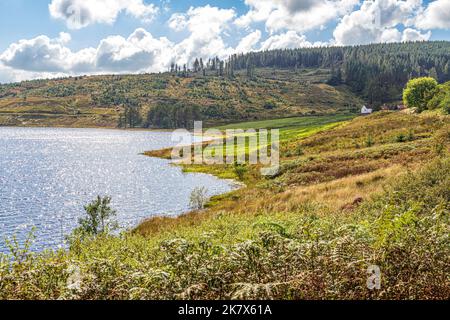 Corrylach Farm at the northern end of Lussa Loch on the Kintyre Peninsula, Argyll & Bute, Scotland UK Stock Photo