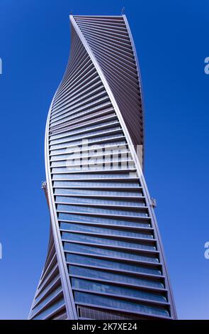 Extraordinary architecture Majdoul Tower Olaya Street Riyadh Saudi Arabia Stock Photo